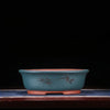 13.3 inch (34cm) Large Oval Unglazed Traditional Bonsai Pots Blue Color