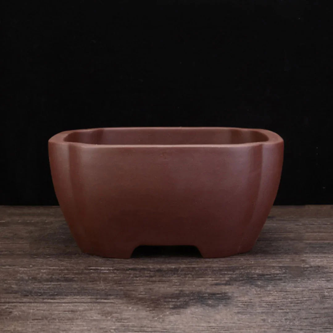10.3" (26.2cm) Large Square Smooth-Cornered Bonsai Pot