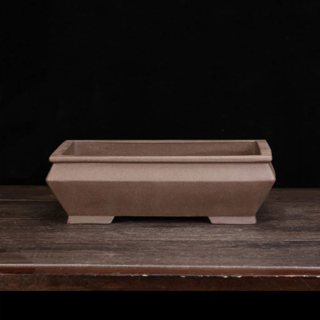 10.3" (26.3cm) Rectangular Handmade Modern-Edge Bonsai Pot