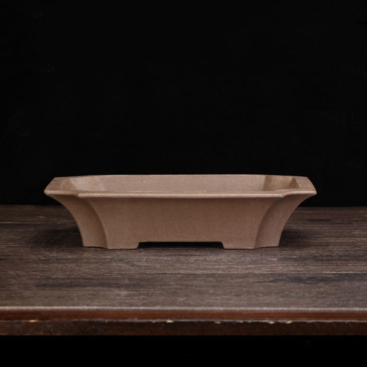 10.4" (26.5cm) Large Handmade Rectangular Flared Shallow Bonsai Pot