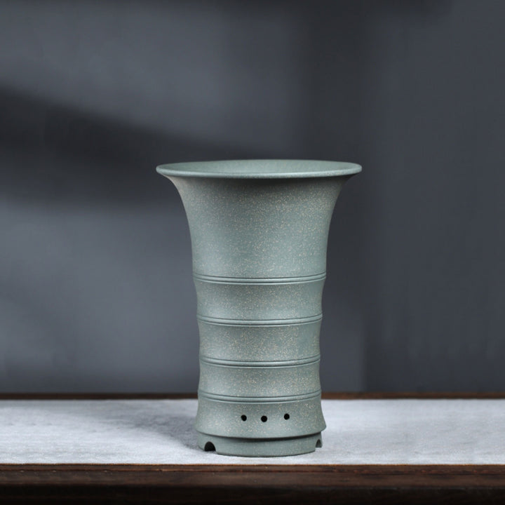 10.4 inch (26.5cm) Deep Round Bamboo-Joint Style Premium Cascade Bonsai Pot