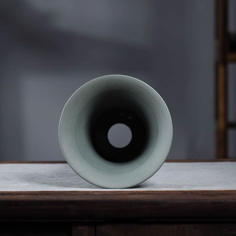 10.4 inch (26.5cm) Deep Round Bamboo-Joint Style Premium Cascade Bonsai Pot Inner View