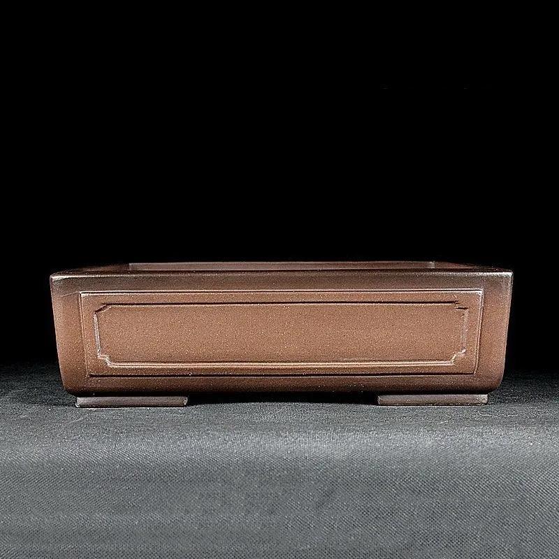 10.4 inch (26.5cm) Large Rectangular Premium Bonsai Pot w Framed Side Panels