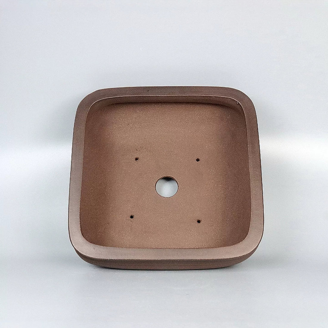 10.4 inch (26.5cm) Large Square Smooth Corner Unglazed Premium Bonsai Pot Inner View