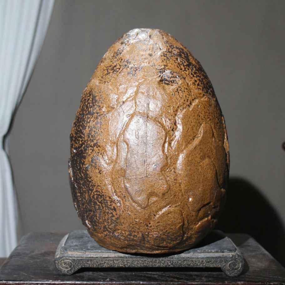 10.6" (27cm) Large Handcrafted Rustic Abstract Crescent Bonsai Pot