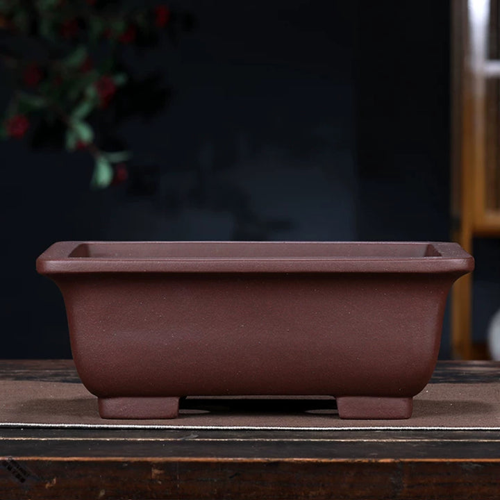 10.6 inch (27cm) Large Traditional Rectangular Unglazed Bonsai Pot
