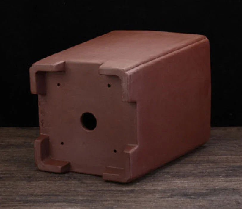 10.8" (27.5cm) Deep Handmade Traditional Unglazed Cascade Bonsai Pot Bottom View