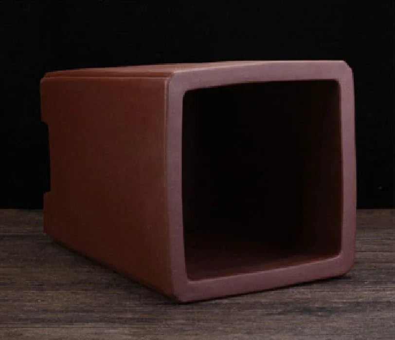 10.8" (27.5cm) Deep Handmade Traditional Unglazed Cascade Bonsai Pot Inner View