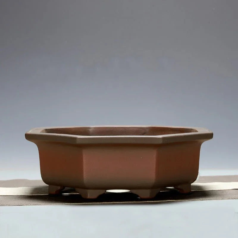11.1" (28.3cm) Large Octagonal Handcrafted Premium Bonsai Pot