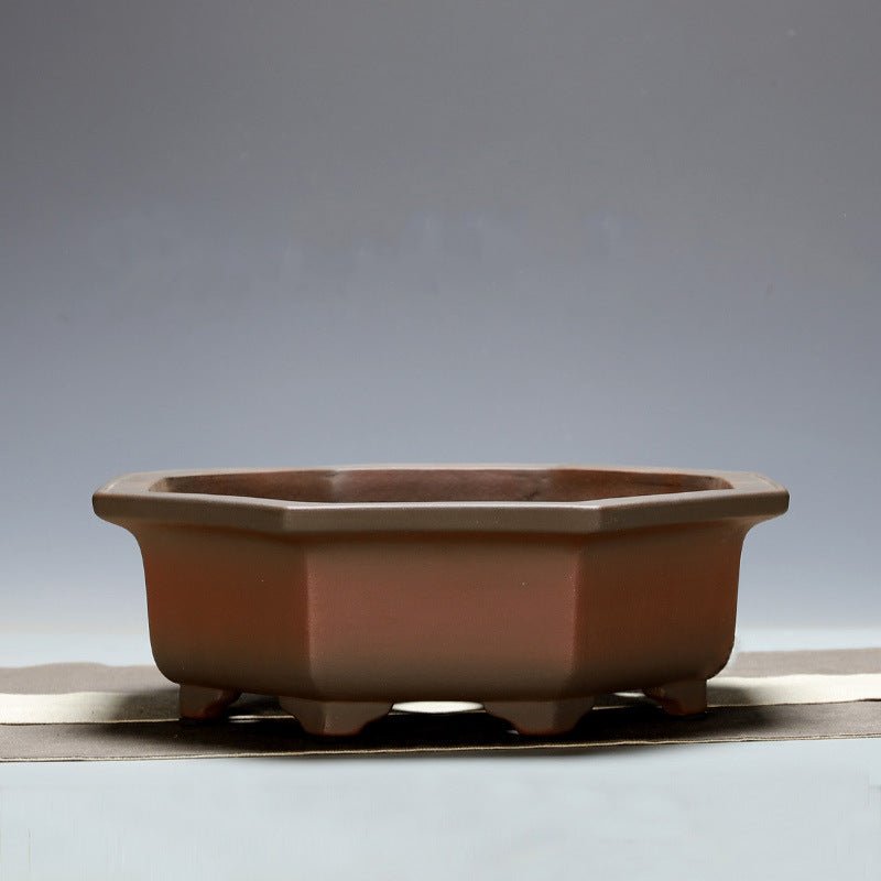 11.1" (28.3cm) Large Octagonal Handcrafted Premium Bonsai Pot