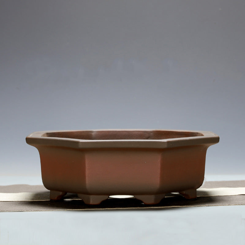 11.1" (28.3cm) Large Octagonal Handcrafted Premium Bonsai Pot