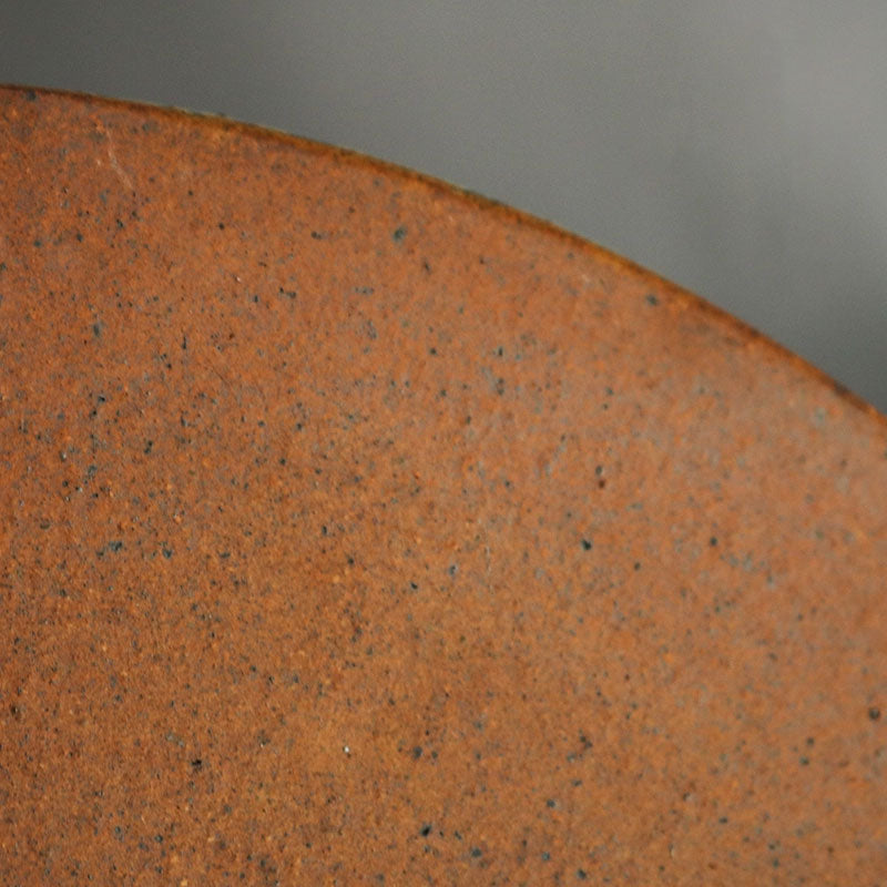 11.2 inch (28.5cm) Large Round Exclusive Blue-Green Glaze Drum Bonsai Pot Close Shot