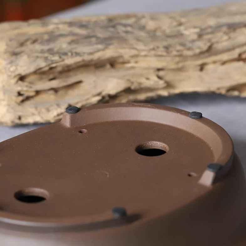 11.3" (28.7cm) Large Traditional Handmade Yixing Clay Bonsai Pot Oval