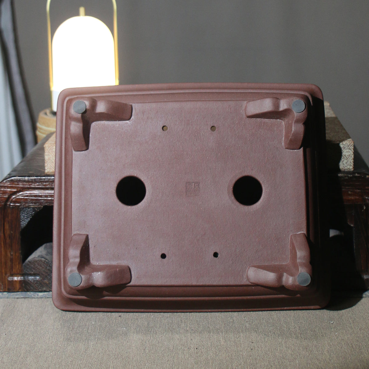 11.6" (29.5cm) Large Traditional Chinese Yixing Clay Bonsai Pot Bottom View