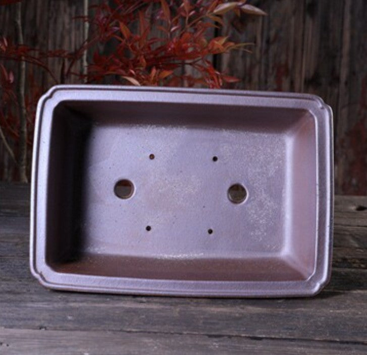 11.6 inch (29.5cm) Large Rectangular Wood-Fired Unglazed Traditional Bonsai Pot Inner View
