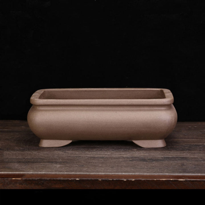 11" (28cm) Rectangular Traditional Smooth Corner Bonsai Pot