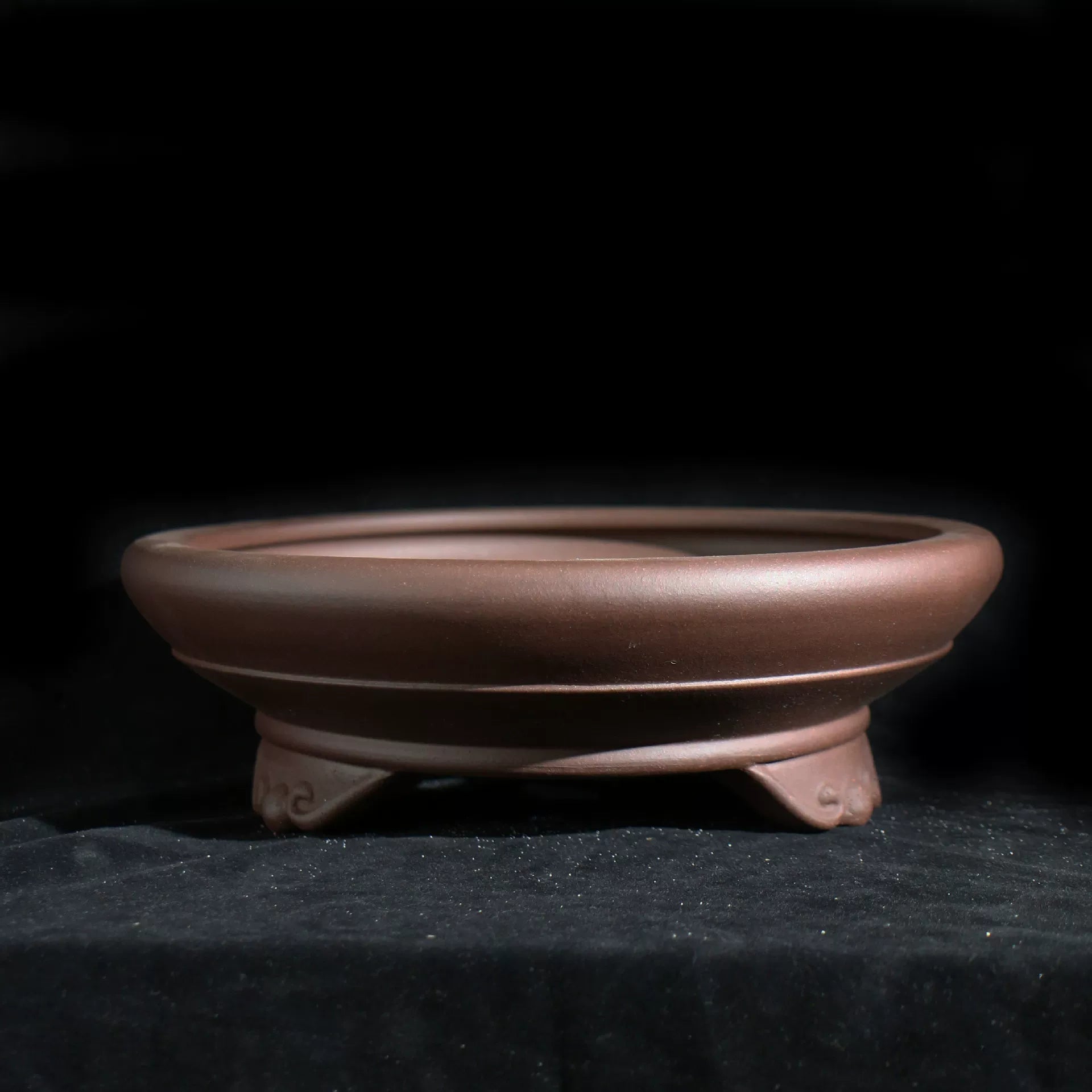 11 inch (28cm) Large Round Flared Traditional Unglazed Bonsai Pot