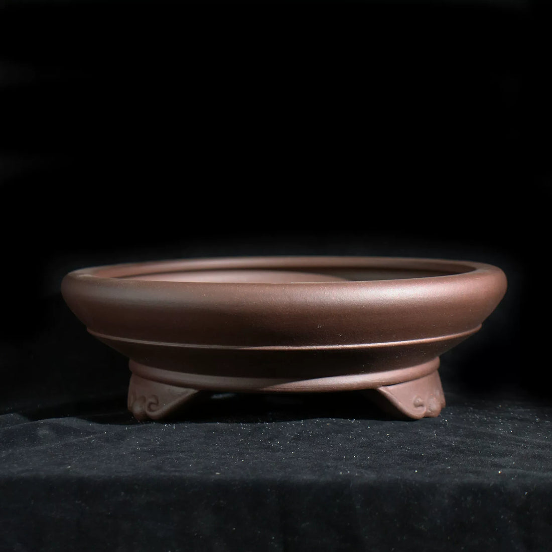 11 inch (28cm) Large Round Flared Traditional Unglazed Bonsai Pot