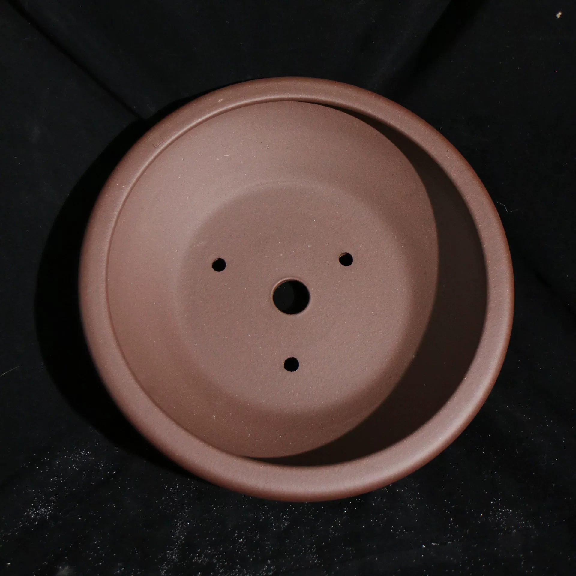 11 inch (28cm) Large Round Flared Traditional Unglazed Bonsai Pot Inner View