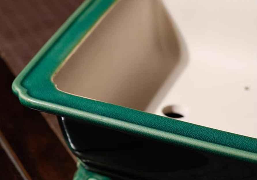 12.2" (31cm) Large Cracked Glaze Raised Cloud Feet Bonsai Pots