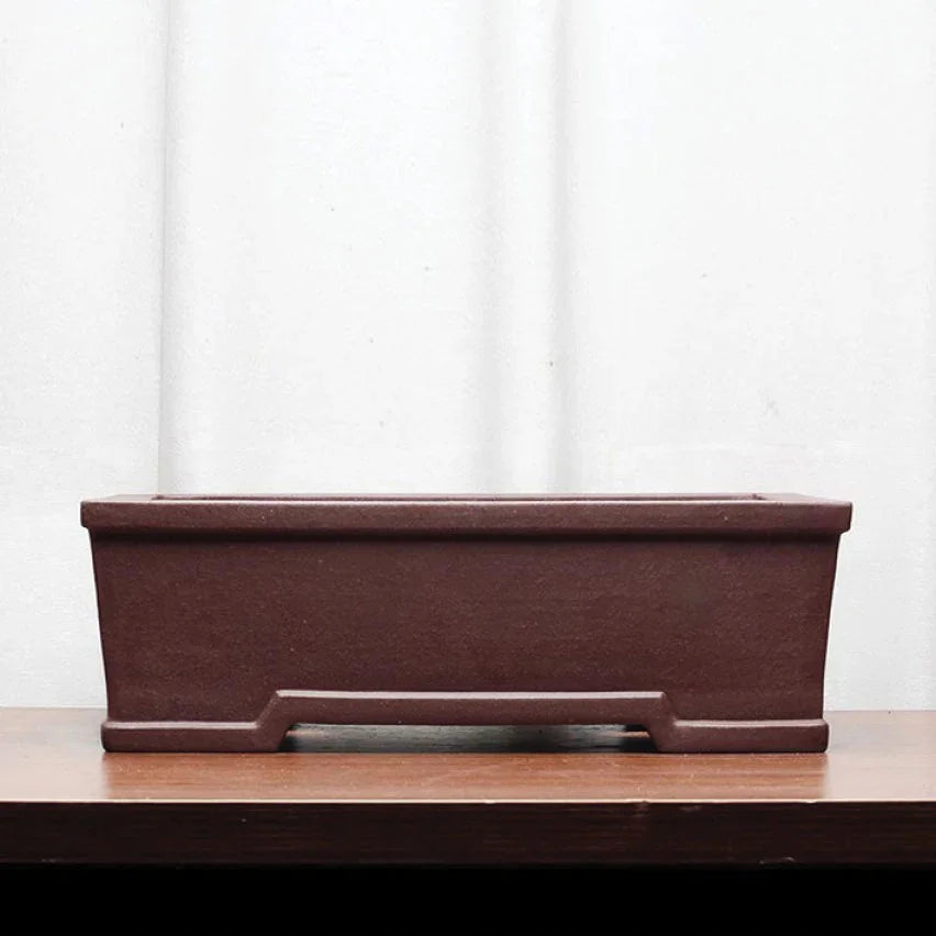 12.6 inch (32cm) Large Bold Rectangular Yixing Clay Bonsai Pot