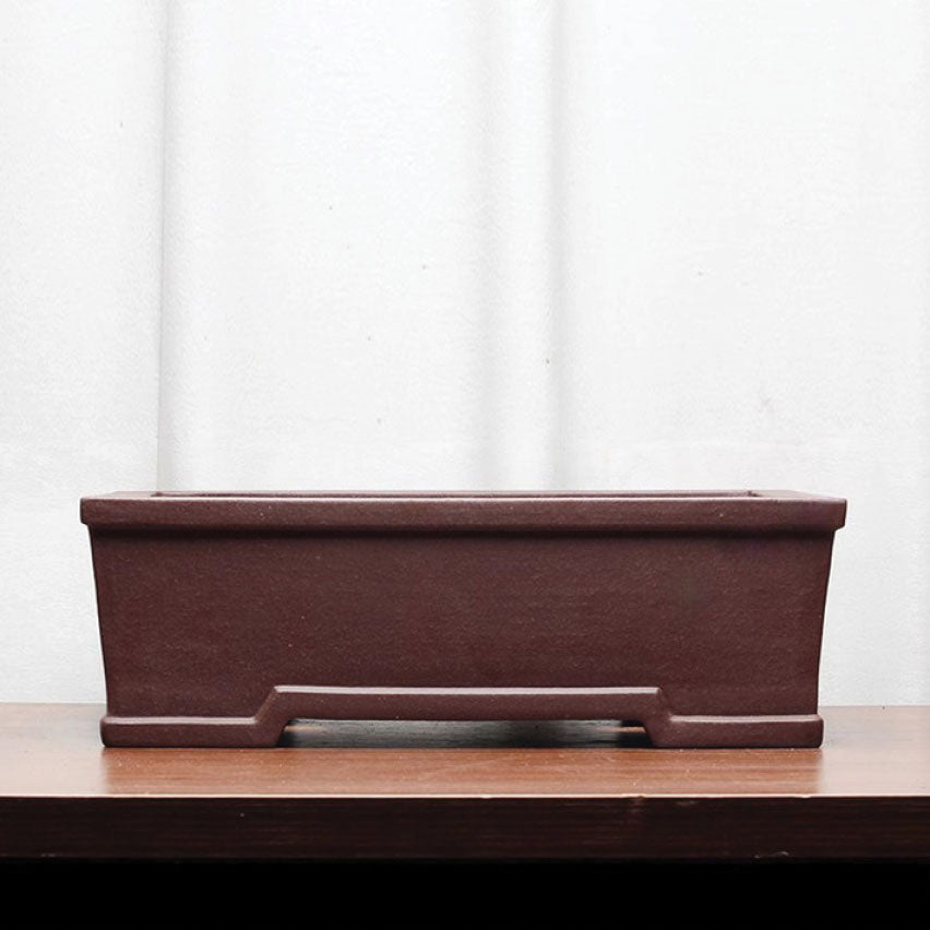 12.6 inch (32cm) Large Bold Rectangular Yixing Clay Bonsai Pot