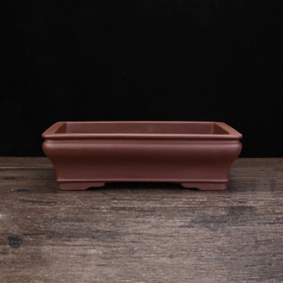 12.6" (32cm) Large Rectangular Bonsai Pot with Gently Rounded Walls