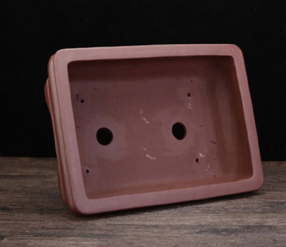 12.6" (32cm) Large Rectangular Bonsai Pot with Gently Rounded Walls Inner View