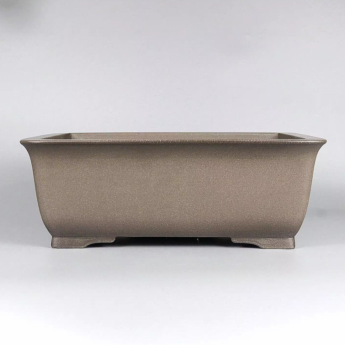 12.6 inch (32cm) Large Rectangular Beige Dual Tone Traditional Unglazed Bonsai Pot