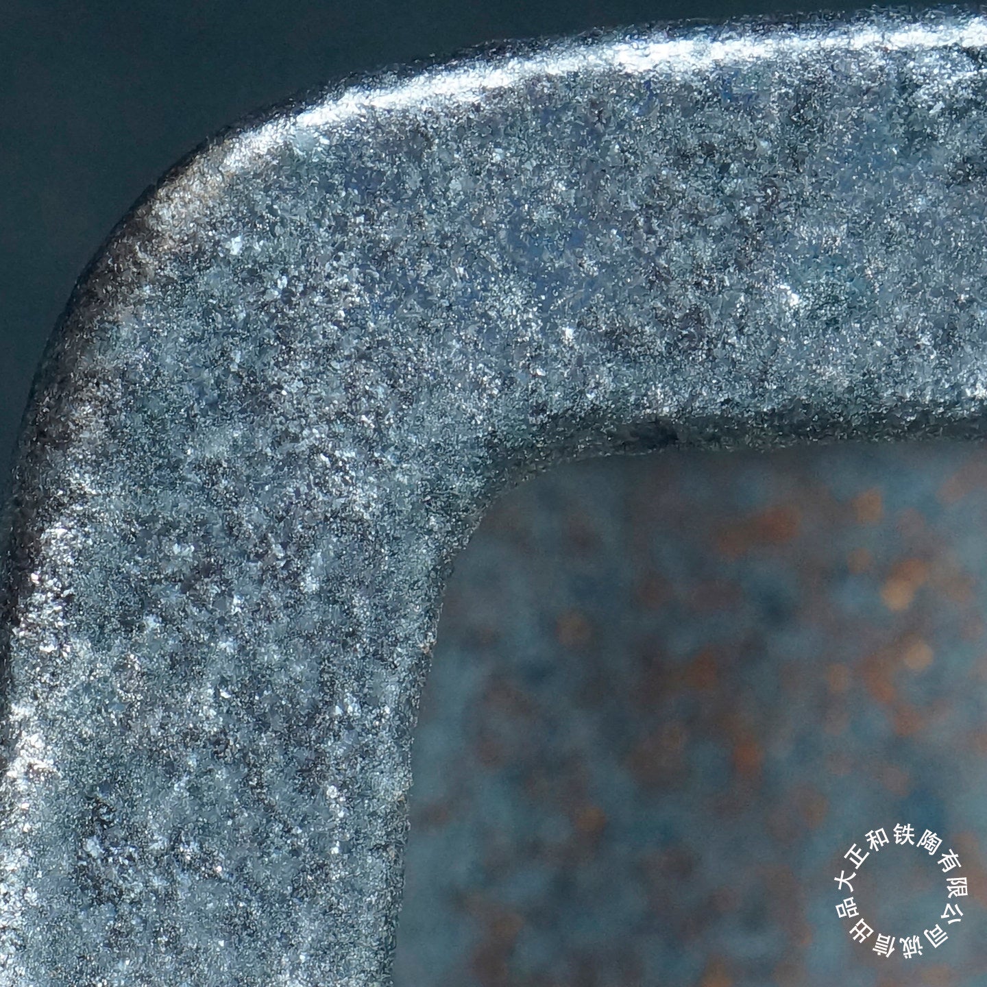 12 inch (32.2cm) Large Rectangular Unique Grey-Blue Multi-Tone Glazed Bonsai Pot Close Shot