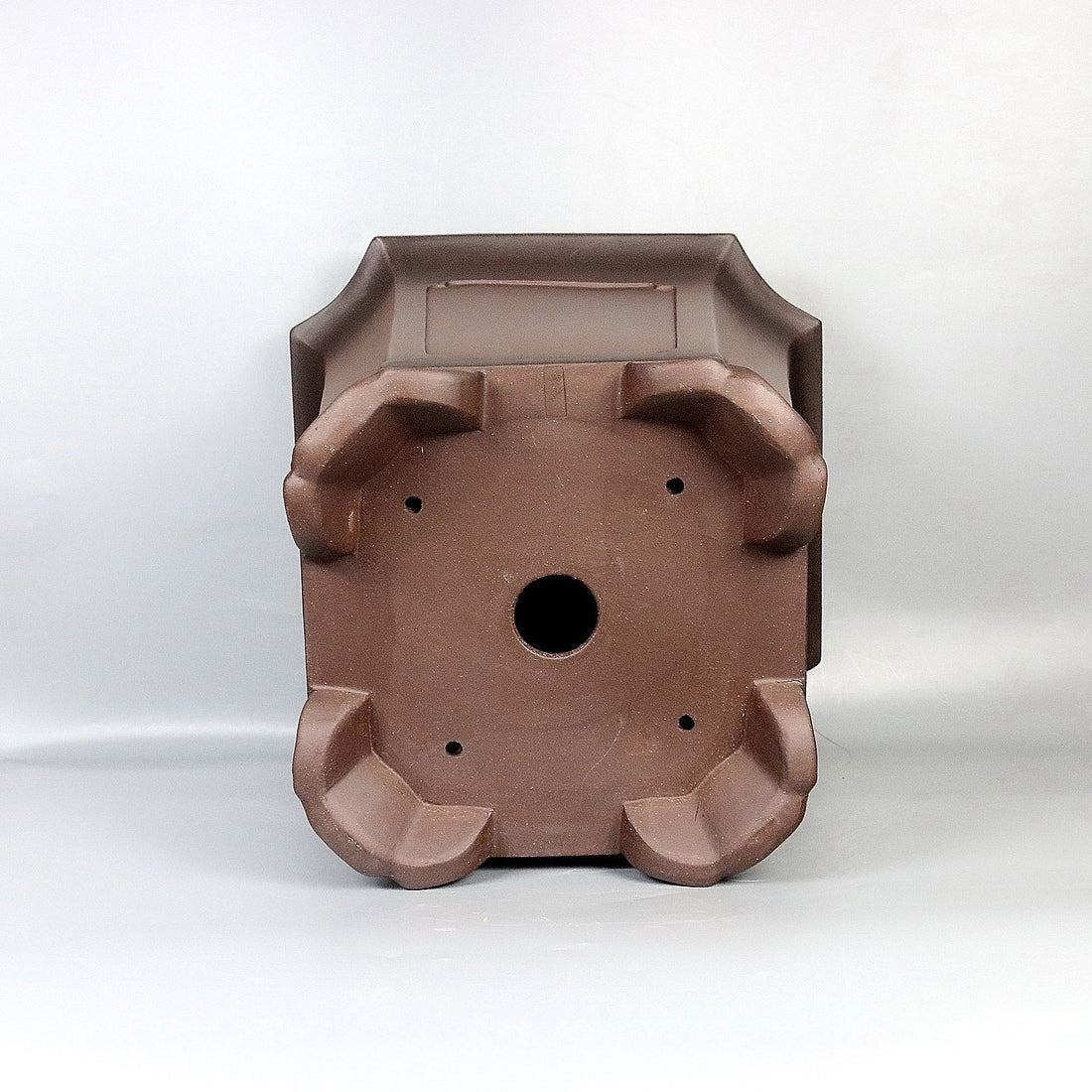 13.3 inch (34cm) Extra Deep, Large Square Premium Cascade Bonsai Pot Bottom View