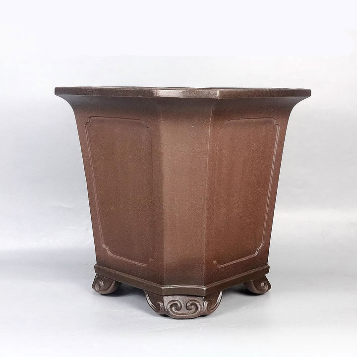 13.3 inch (34cm) Extra Deep, Large Square Premium Cascade Bonsai Pot Corner View