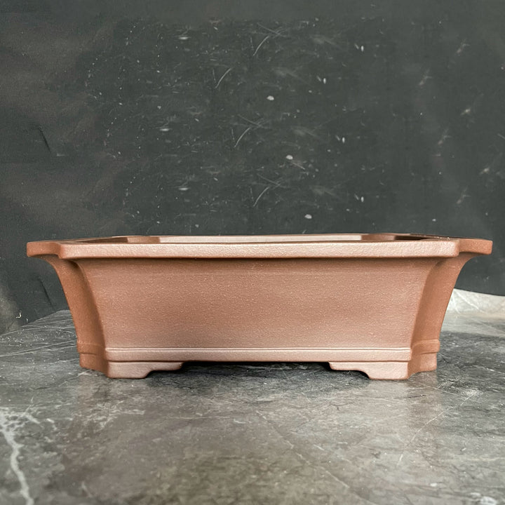 13.3 inch (34cm) Large Classic Flared Rectangular Corner-Cut Bonsai Pot