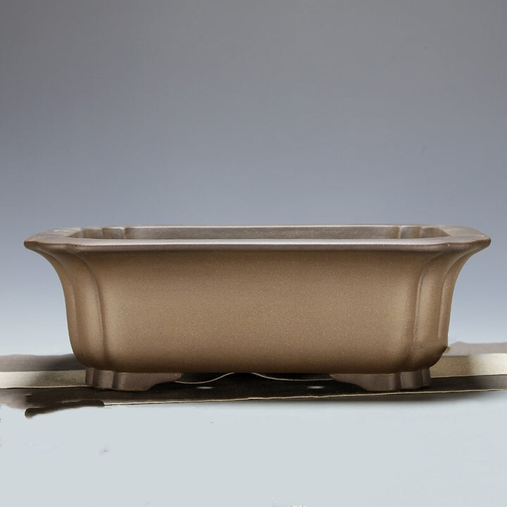 13.5 inch (34.4cm) Large Rectangular Premium Bonsai Pot w Fluted Corners