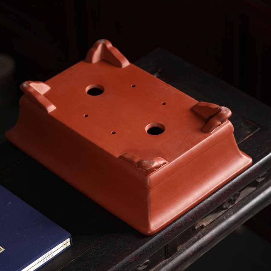 13.7" (35cm) Large Traditional Rectangle Bonsai Pots w Raised Feet