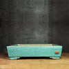 13.7 inch (35cm) Large Rectangle Cracked Glazed Shallow Ceramic Bonsai Pots Green Color