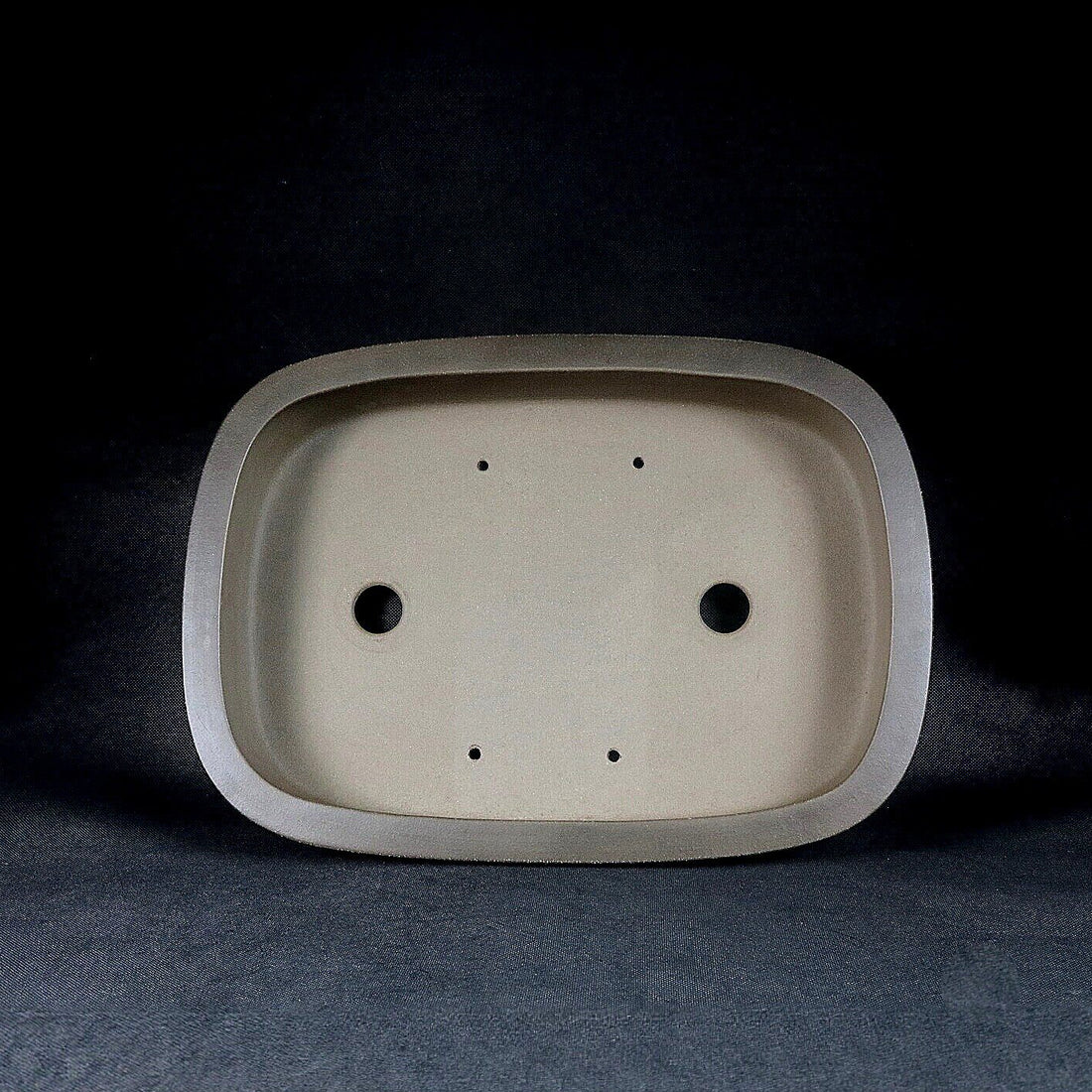 13.9 inch (35.5cm) Large Rounded Corner Rectangular Bonsai Pot in Layered Sandwich Form Inner View