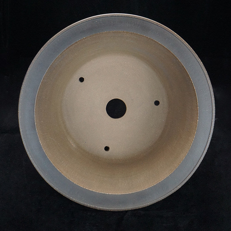 13 inch (33cm) Wide 6.7 inch (17cm) Deep Round Flared Dual Tone Semi Cascade Bonsai Pot Inner View