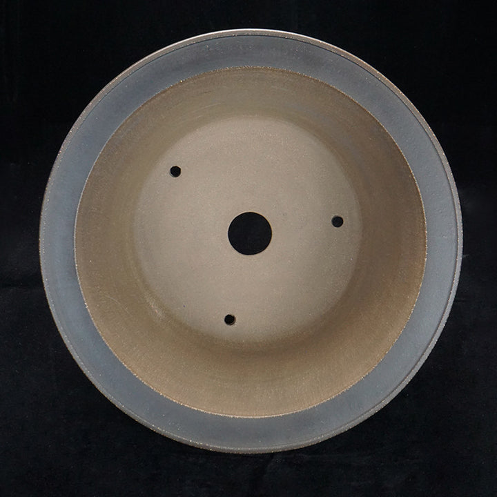 13 inch (33cm) Wide 6.7 inch (17cm) Deep Round Flared Dual Tone Semi Cascade Bonsai Pot Inner View