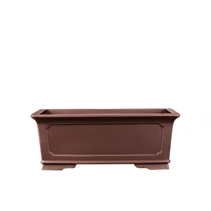 14.1 inch (36cm) Large Rectangular Handmade Yixing Clay Bonsai Pot