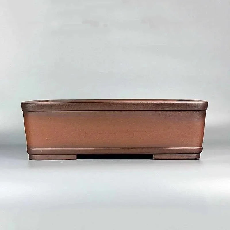 14.1" (36cm) Rectangular Minimalist Bonsai Pot w Smooth Corners & Flat Walls