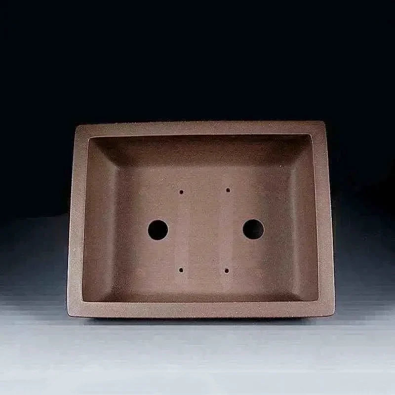 14.1 inch (36cm) Large Rectangular Bonsai Pot w Subtle Tapered Sides Inner View