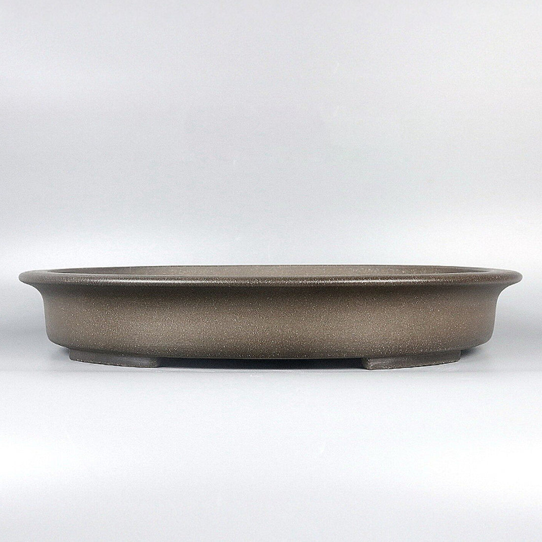 14.1 inch (36cm) Large Shallow Oval Traditional Unglazed Beige Bonsai Pot