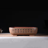 14.5 inch (37cm) Large Soft-Rectangle Artistic Bonsai Pots w Rounded Corners Brown Color