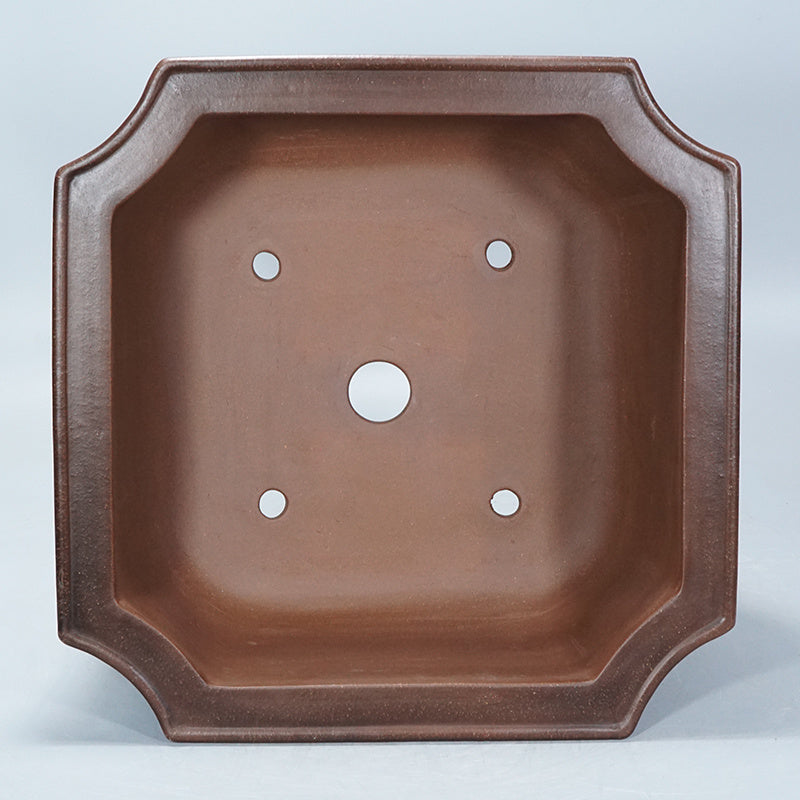 14.9 inch (38cm) Large 6.7" (17cm) Deep Square Dual-Tone Semi-Cascade Bonsai Pot Inner View