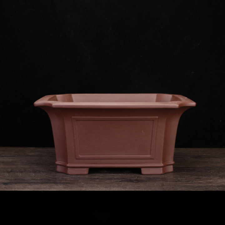 14 inch (36.5cm) Large 6 inch (17cm) Deep Corner-Cut Rectangular Bonsai Pot