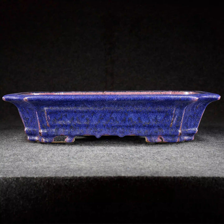 14inch (36.5cm) Large Rectangular Corner-Cut Kiln-Glazed Premium Bonsai Pot