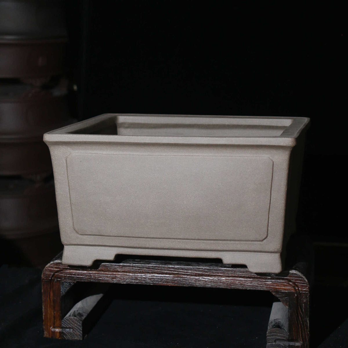 15.3" (39cm) Large 7.8" (20cm) Deep Handcrafted Square Bonsai Pot Corner View