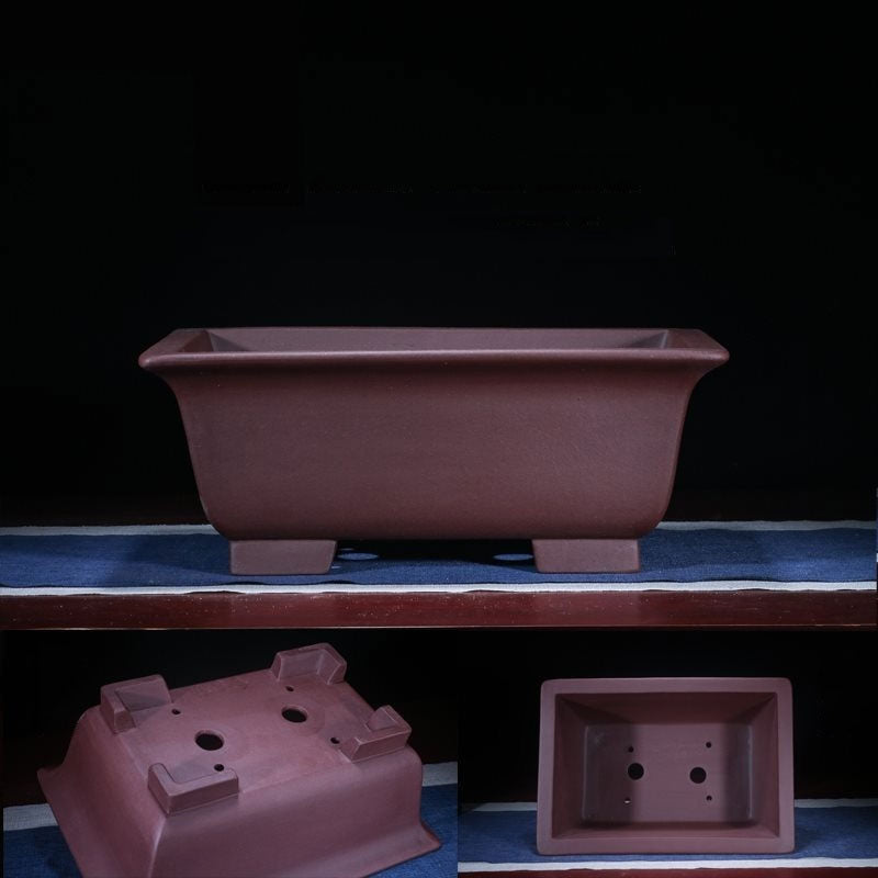 15.3" (39cm) Large Rectangular Yixing Clay Handmade Bonsai Pot