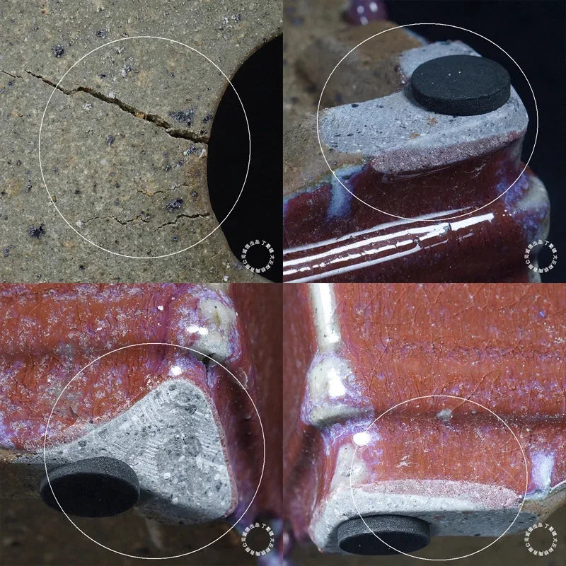 15.6 inch (39.6cm) Large Rectangular High-Temp Red Glazed Bonsai Pot Close Shots